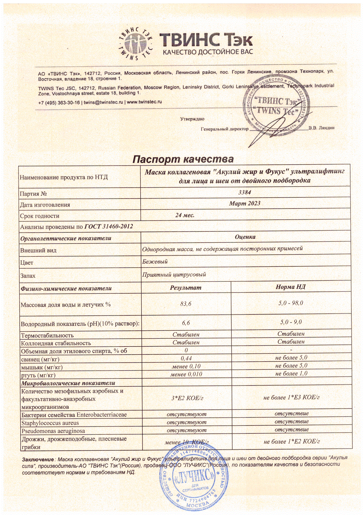 Паспорт №032023